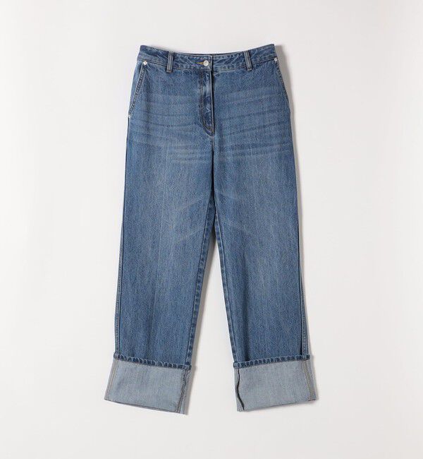 SHIPS any「SHIPS any: ワイド ロールアップ デニム パンツ［SHIPS any DENIM］」|デニム|