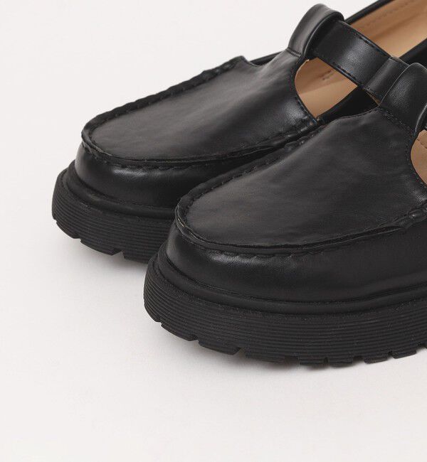 quaranciel「quaranciel: Tストラップ プラットフォーム ローファー」|ローファー|