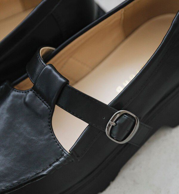 quaranciel「quaranciel: Tストラップ プラットフォーム ローファー」|ローファー|