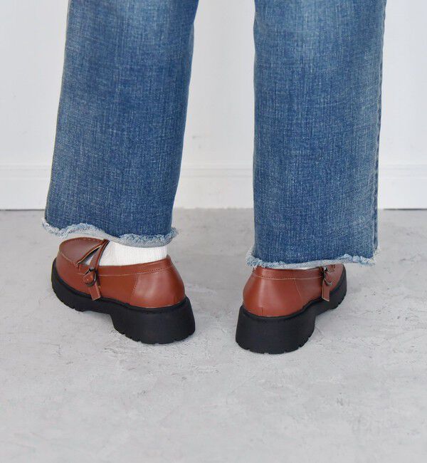 quaranciel「quaranciel: Tストラップ プラットフォーム ローファー」|ローファー|