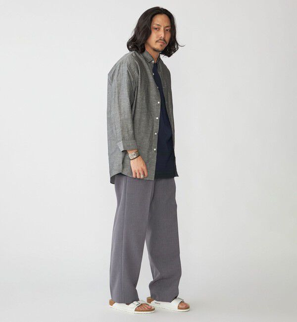 SHIPS「SHIPS: Herdmans コットン/リネン 7スリーブシャツ」|シャツ・ブラウス|