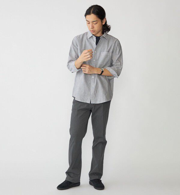 SHIPS「SHIPS: Herdmans コットン/リネン 7スリーブシャツ」|シャツ・ブラウス|