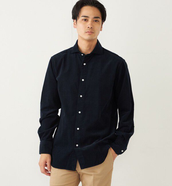 SHIPS Colors 「SHIPS Colors:〈洗濯機可能〉コーデュロイ ワイドカラー シャツ」|シャツ・ブラウス|