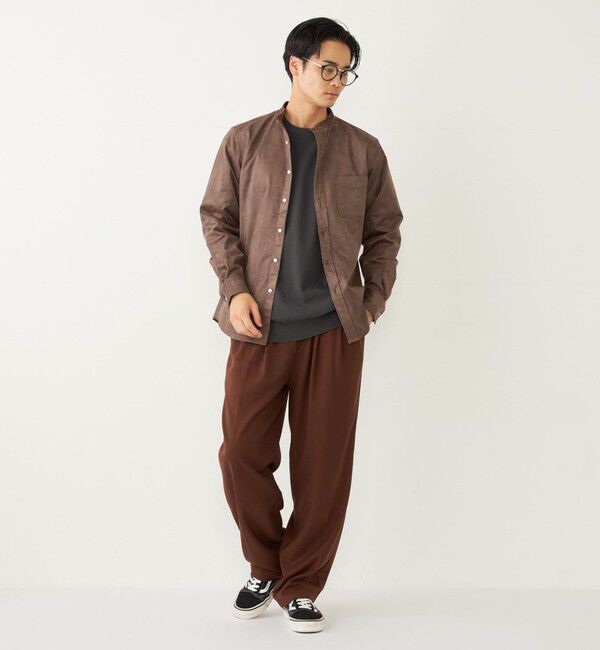 SHIPS Colors 「SHIPS Colors: ポリエステル フェイクスエード バンドカラー シャツ」|シャツ・ブラウス|