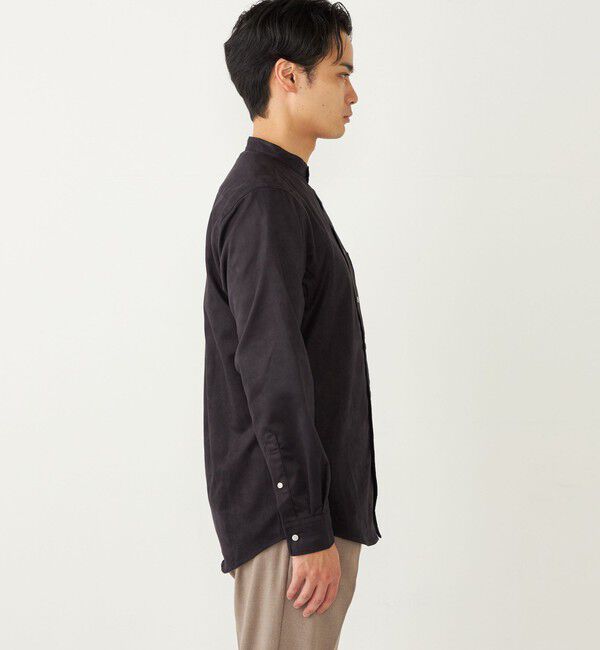 SHIPS Colors 「SHIPS Colors: ポリエステル フェイクスエード バンドカラー シャツ」|シャツ・ブラウス|