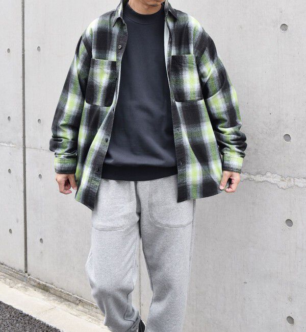 SHIPS any「【SHIPS any別注】sports wear: オーバーサイズ フランネル パターン プリント シャツ◇」|シャツ・ブラウス|ブラック