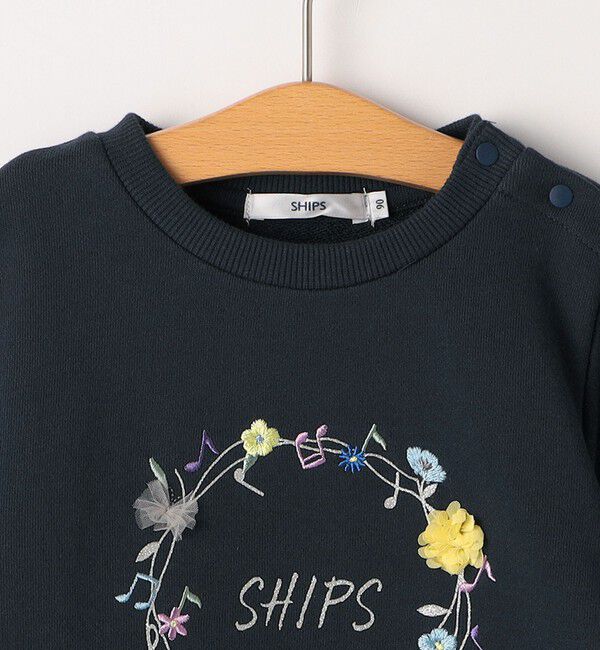 SHIPS KIDS「SHIPS KIDS:80～90cm / ミュージック フラワー スウェット」|スウェット・ジャージ|