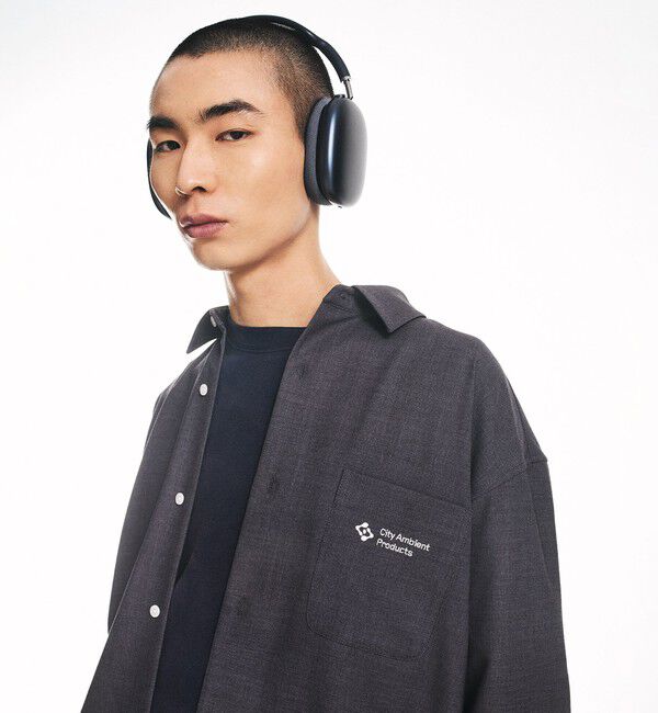 SHIPS「City Ambient Products: レギュラーカラー ツイル オーバー シャツ」|シャツ・ブラウス|ダークグレー