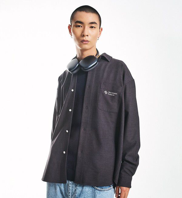 SHIPS「City Ambient Products: レギュラーカラー ツイル オーバー シャツ」|シャツ・ブラウス|