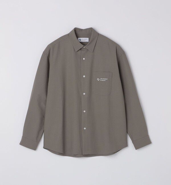 SHIPS「City Ambient Products: レギュラーカラー ツイル オーバー シャツ」|シャツ・ブラウス|カーキ