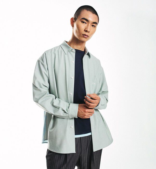 SHIPS「City Ambient Products: レギュラーカラー ツイル オーバー シャツ」|シャツ・ブラウス|
