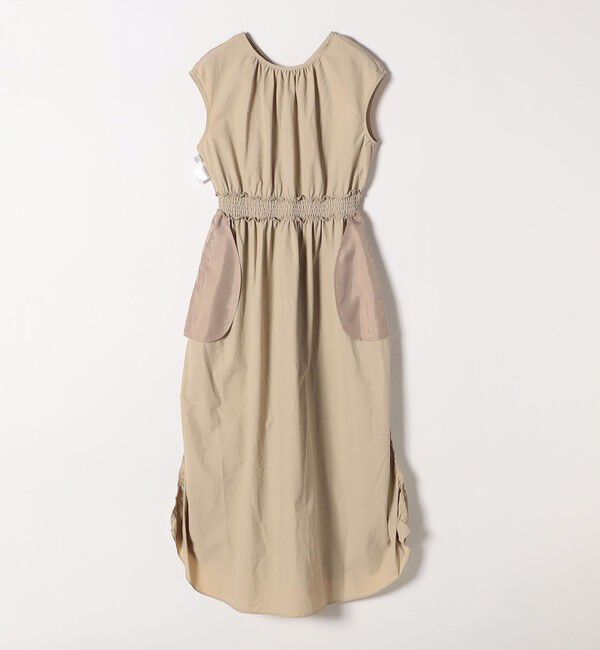 SHIPS any「SHIPS any:〈洗濯機可能〉ナイロン サイド ギャザー フレンチスリーブ ワンピース」|ワンピース|