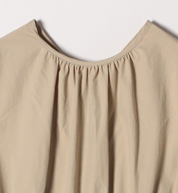 SHIPS any「SHIPS any:〈洗濯機可能〉ナイロン サイド ギャザー フレンチスリーブ ワンピース」|ワンピース|