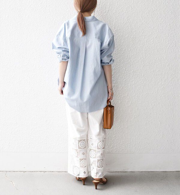 SHIPS any「SHIPS any:〈洗濯機可能〉リネン ミックス ワーク ポケット シャツ」|シャツ・ブラウス|