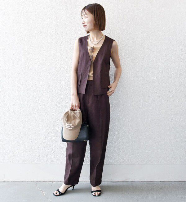 SHIPS any「SHIPS any:〈洗濯機可能〉ヨーロピアンフラックス リネン タック グルカ イージー パンツ」|その他|