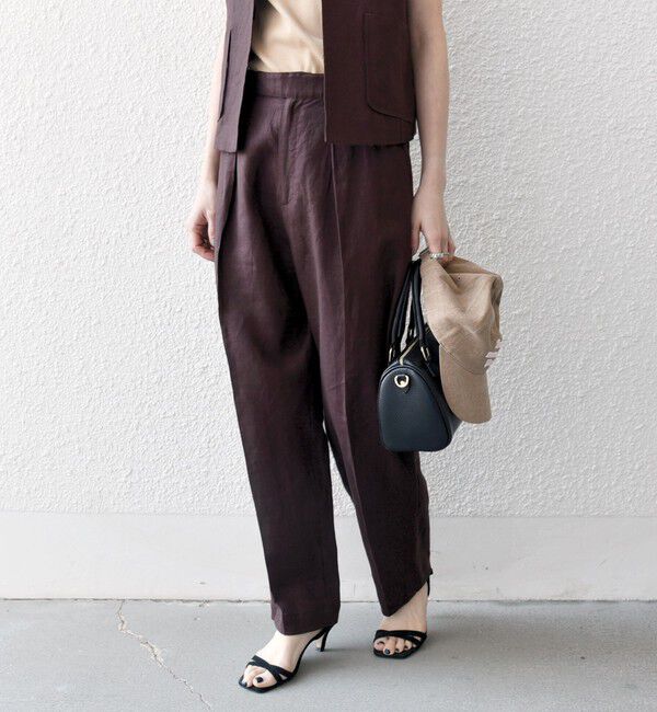 SHIPS any「SHIPS any:〈洗濯機可能〉ヨーロピアンフラックス リネン タック グルカ イージー パンツ」|その他|