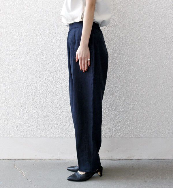 SHIPS any「SHIPS any:〈洗濯機可能〉ヨーロピアンフラックス リネン タック グルカ イージー パンツ」|その他|