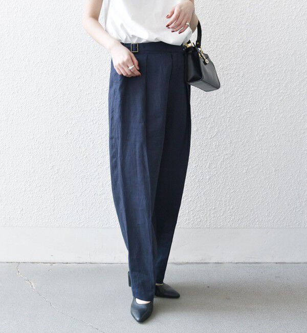 SHIPS any「SHIPS any:〈洗濯機可能〉ヨーロピアンフラックス リネン タック グルカ イージー パンツ」|その他|