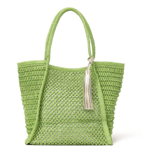 SHIPS any「SHIPS any: タッセル 透かし編み ペーパー トート バッグ」|トートバッグ|