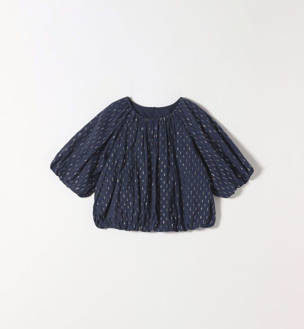 SHIPS any「SHIPS any:〈洗濯機可能〉ラメ ドビー ギャザー パフ スリーブ ブラウス」|シャツ・ブラウス|