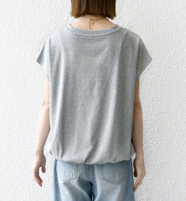 SHIPS any「SHIPS any:〈接触冷感/汗染み防止加工/洗濯機可能〉ドロスト フレンチスリーブ TEE」|Tシャツ・カットソー|