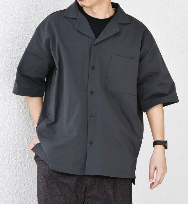 SHIPS any「【WEB限定】SHIPS any:〈軽量/ストレッチ〉エアライト リラックス オープンカラーシャツ◇」|シャツ・ブラウス|