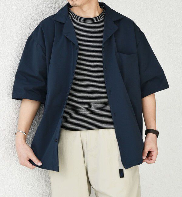 SHIPS any「【WEB限定】SHIPS any:〈軽量/ストレッチ〉エアライト リラックス オープンカラーシャツ◇」|シャツ・ブラウス|