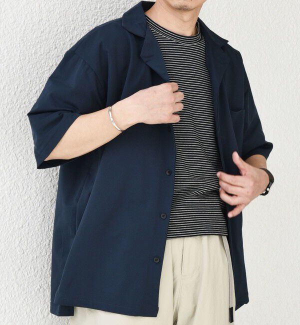 SHIPS any「【WEB限定】SHIPS any:〈軽量/ストレッチ〉エアライト リラックス オープンカラーシャツ◇」|シャツ・ブラウス|