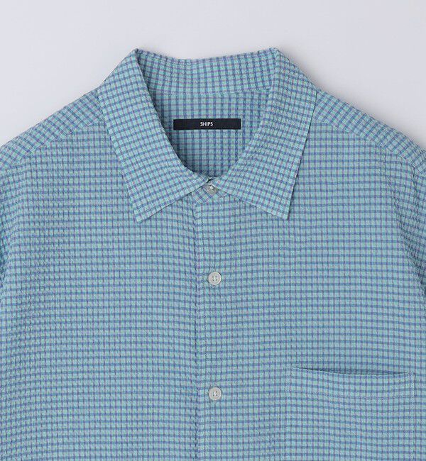SHIPS「SHIPS: エアー サッカー レギュラーカラー ショートスリーブ シャツ」|シャツ・ブラウス|
