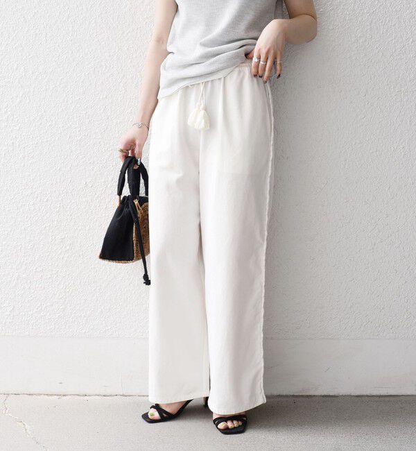 SHIPS any「bon_meur:〈手洗い可能〉ブレイド ロープ デザイン タッセル ワイド パンツ」|その他|