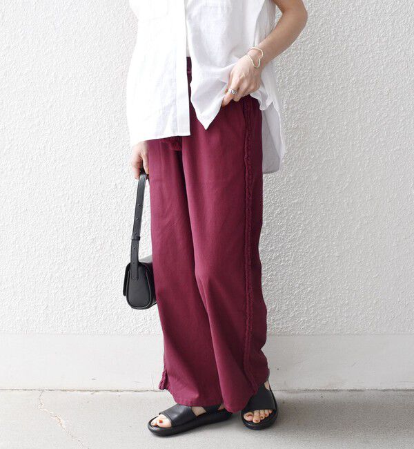 SHIPS any「bon_meur:〈手洗い可能〉ブレイド ロープ デザイン タッセル ワイド パンツ」|その他|