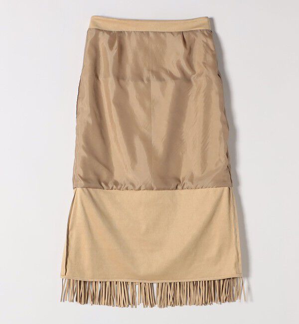 SHIPS any「bon_meur:〈手洗い可能〉フリンジ ティアード タイト スカート」|スカート|