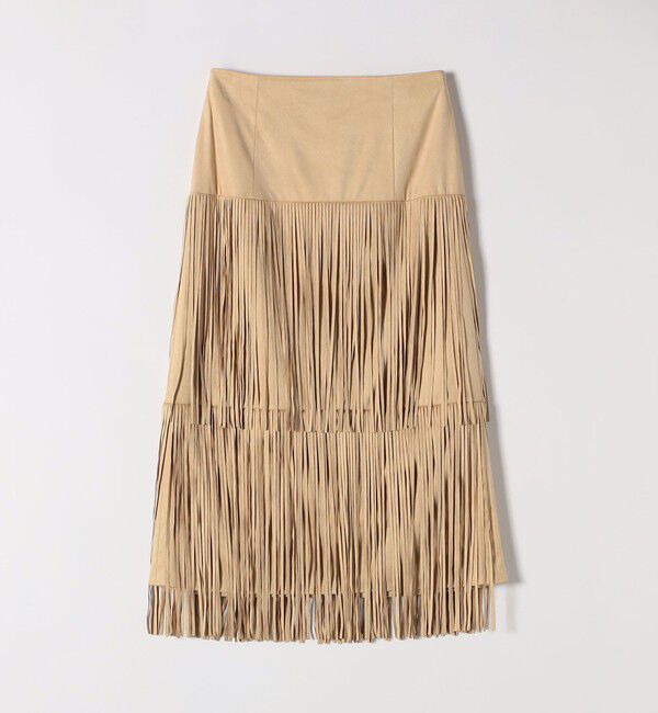 SHIPS any「bon_meur:〈手洗い可能〉フリンジ ティアード タイト スカート」|スカート|