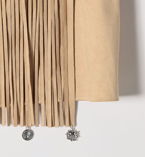 SHIPS any「bon_meur:〈手洗い可能〉フリンジ チャーム ノースリーブ プルオーバー」|ベスト・ジレ|