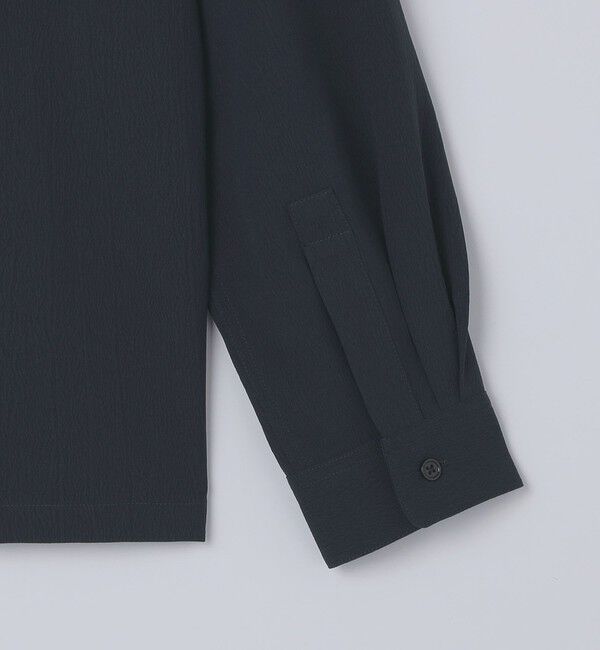 SHIPS「City Ambient Products: オープンカラー 楊柳 ソリッド ロングスリーブ シャツ」|シャツ・ブラウス|