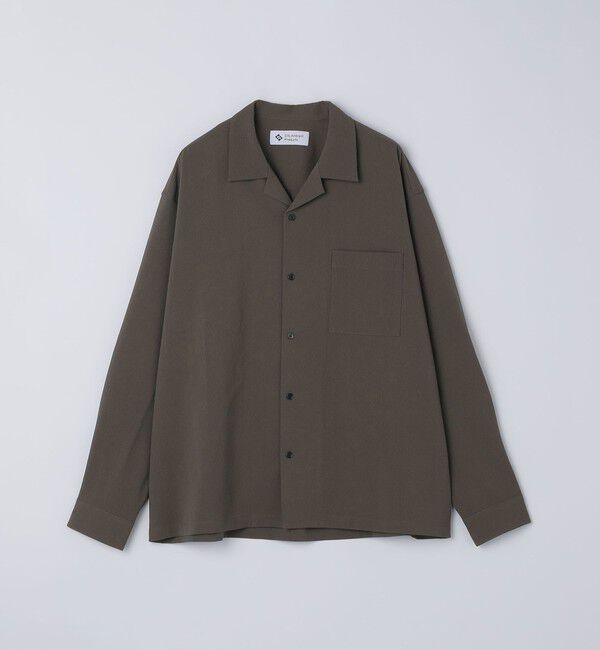 SHIPS「City Ambient Products: オープンカラー 楊柳 ソリッド ロングスリーブ シャツ」|シャツ・ブラウス|