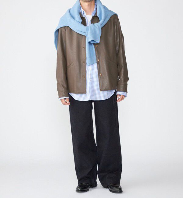 SHIPS「SHIPS: フロッキー ワイド デニム パンツ」|デニム|