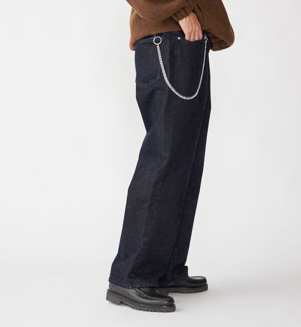 SHIPS「SHIPS: フロッキー ワイド デニム パンツ」|デニム|