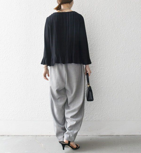 SHIPS any「SHIPS any:〈洗濯機可能〉ラッフル リボン ピンタック フレアスリーブ ブラウス」|シャツ・ブラウス|