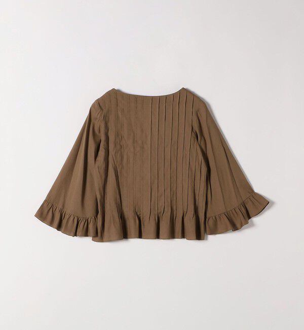 SHIPS any「SHIPS any:〈洗濯機可能〉ラッフル リボン ピンタック フレアスリーブ ブラウス」|シャツ・ブラウス|