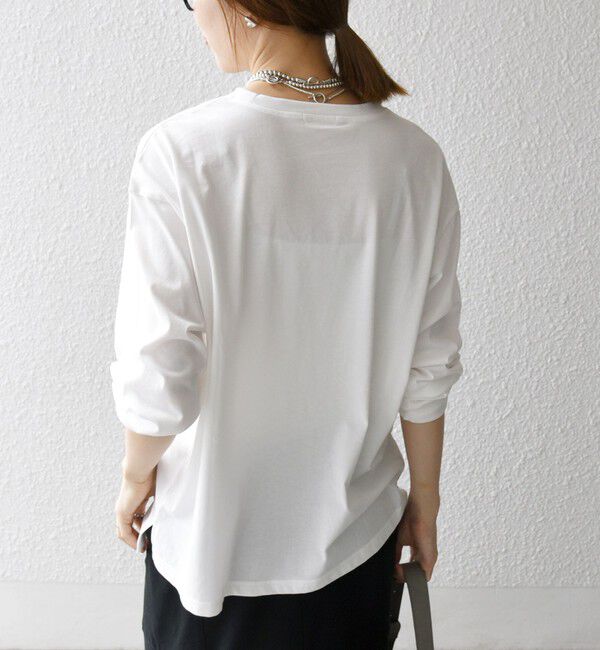 SHIPS any「【SHIPS any別注】MONMIMI:〈洗濯機可能〉ロゴ プリント ロンTEE 25AW」|Tシャツ・カットソー|