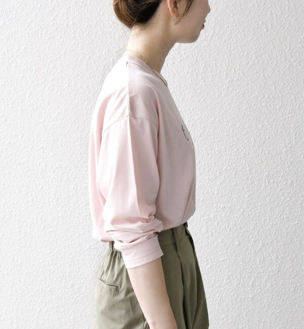 SHIPS any「【SHIPS any別注】MONMIMI:〈洗濯機可能〉ロゴ プリント ロンTEE 25AW」|Tシャツ・カットソー|