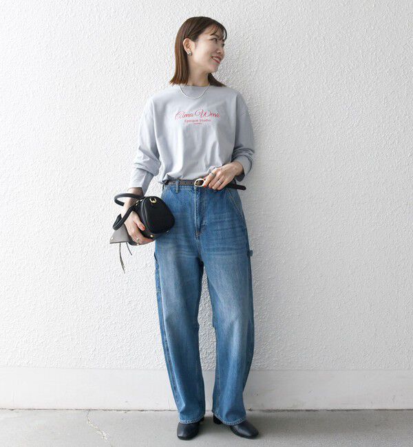 SHIPS any「【SHIPS any別注】MONMIMI:〈洗濯機可能〉ロゴ プリント ロンTEE 25AW」|Tシャツ・カットソー|