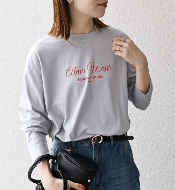 SHIPS any「【SHIPS any別注】MONMIMI:〈洗濯機可能〉ロゴ プリント ロンTEE 25AW」|Tシャツ・カットソー|