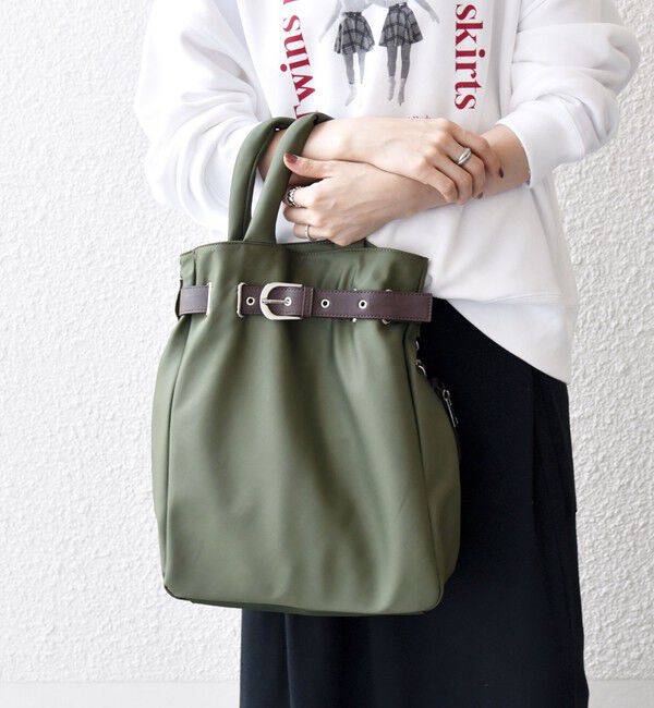 SHIPS any「SHIPS any: バックル ベルト デザイン A4 トート バッグ」|トートバッグ|