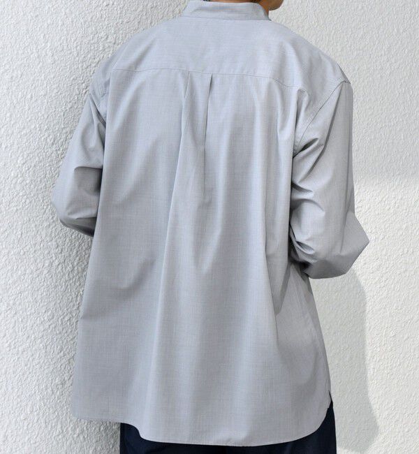 SHIPS any「SHIPS any: LIM BLESS ソリッド / ストライプ バンドカラー シャツ 25AW◇」|シャツ・ブラウス|