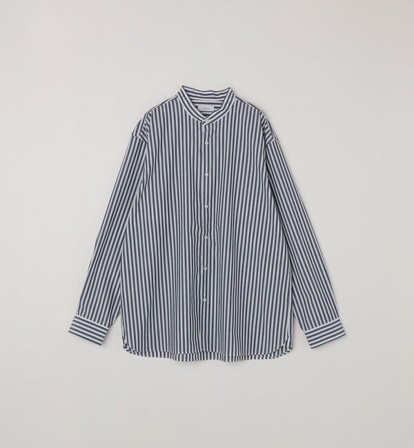 SHIPS any「SHIPS any: LIM BLESS ソリッド / ストライプ バンドカラー シャツ 25AW◇」|シャツ・ブラウス|