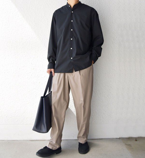 SHIPS any「SHIPS any: LIM BLESS ソリッド / ストライプ バンドカラー シャツ 25AW◇」|シャツ・ブラウス|