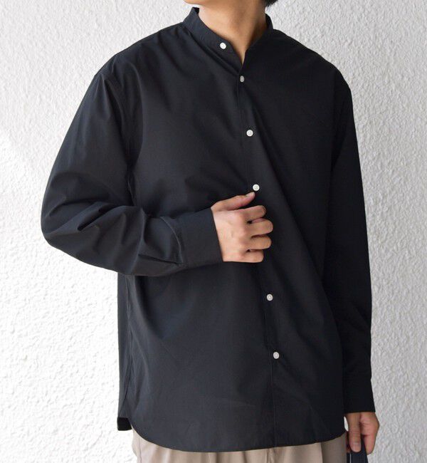 SHIPS any「SHIPS any: LIM BLESS ソリッド / ストライプ バンドカラー シャツ 25AW◇」|シャツ・ブラウス|