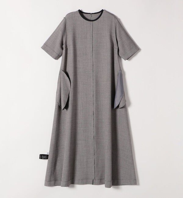 SHIPS any「SHIPS any:〈洗濯機可能〉ウーステッド パイピング ボタン フレア ワンピース」|ワンピース|